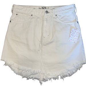 Free People Brea White Denim Skirt NWT